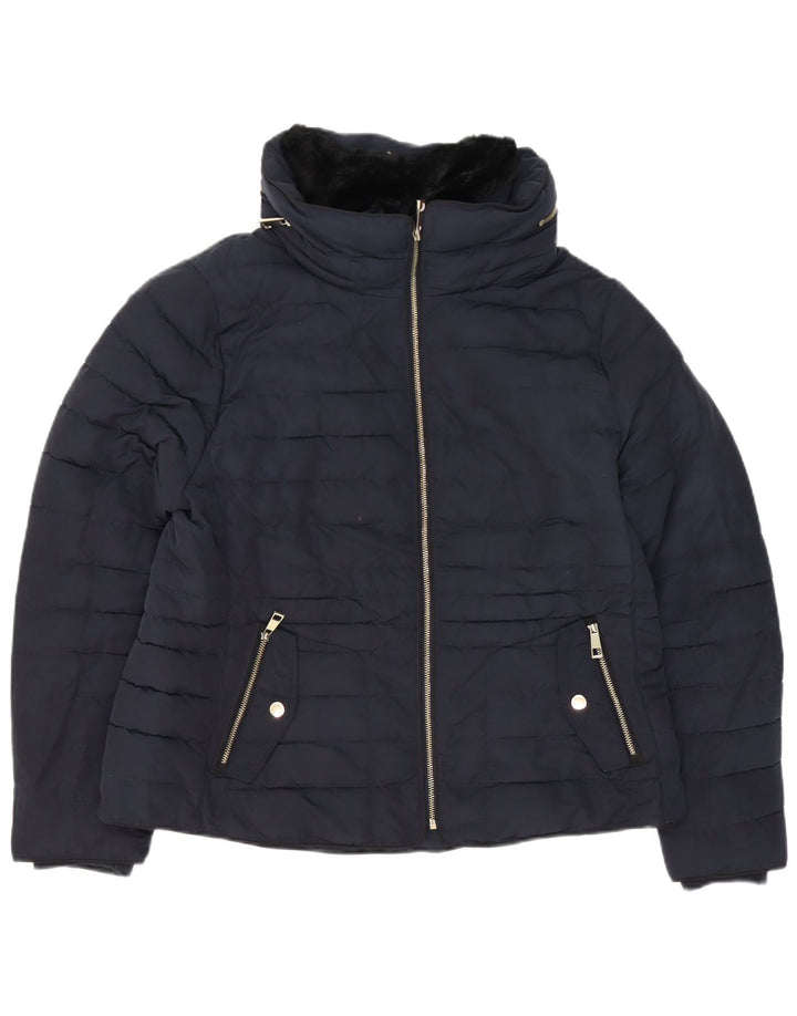 Jachetă căptușită pentru femei Marks & Spencer UK 18 XL bleumarin poliester
