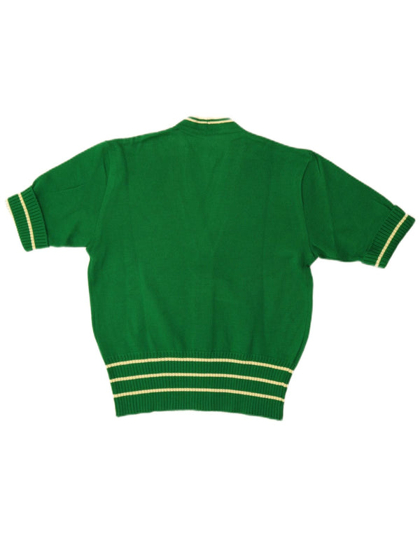 Cardigan vintage cu mânecă scurtă pentru femei IT 46 Large Green