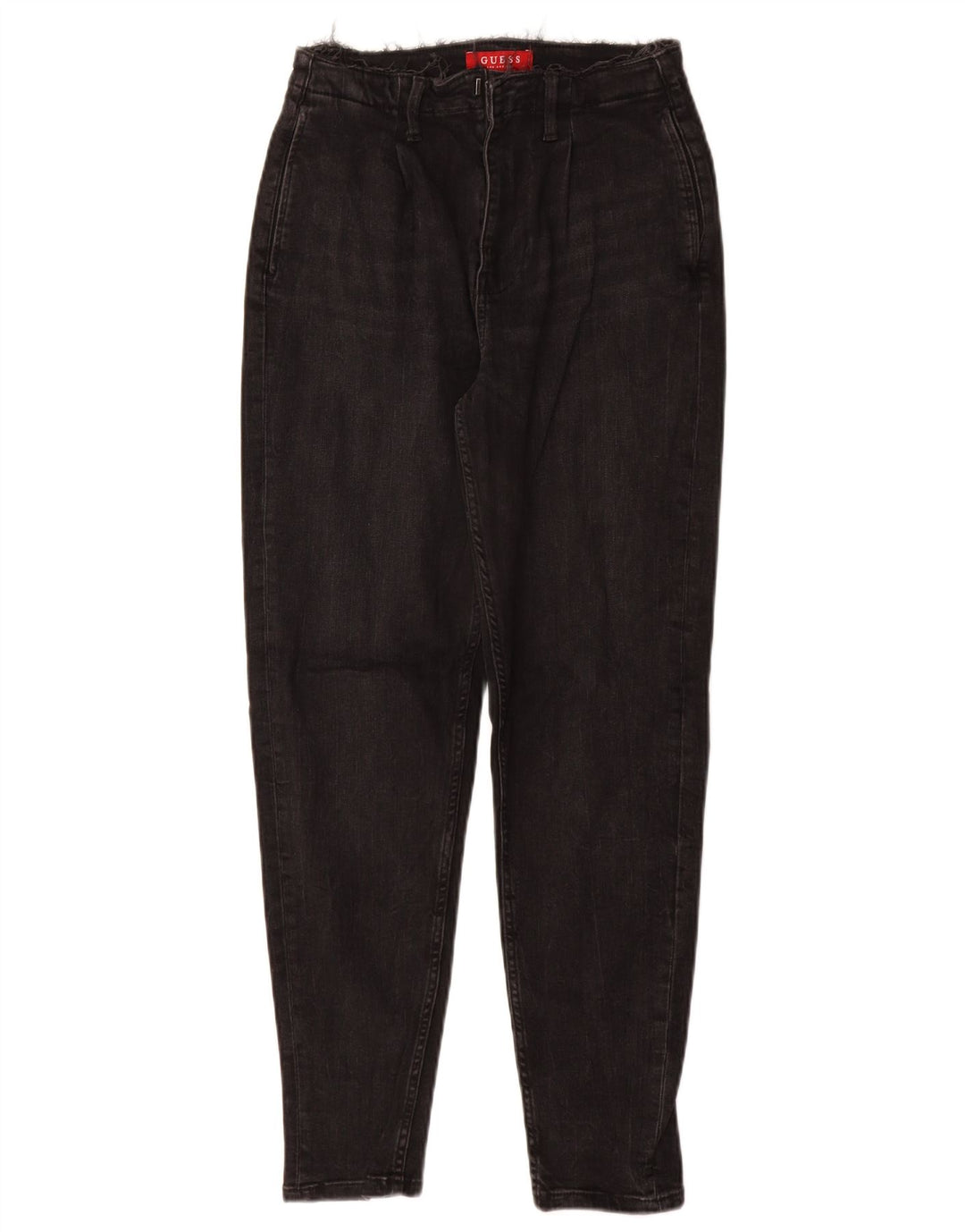 Blugi conici pentru femei Guess W26 L28 bumbac negru