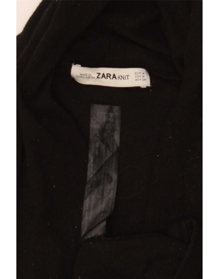 Pulover cardigan pentru femei Zara UK 12 Medium Black Viscose