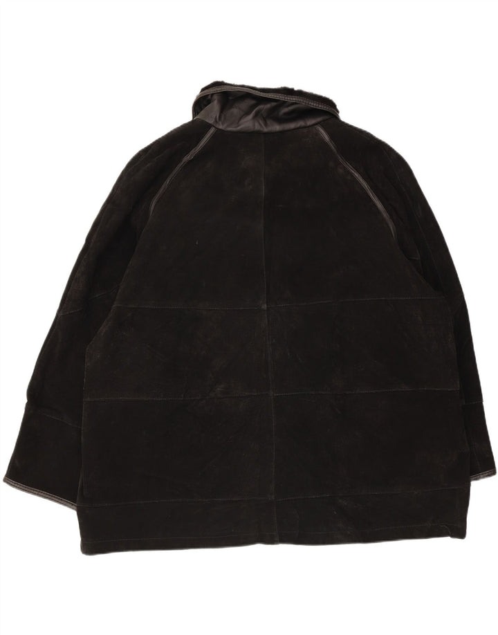 Jachetă de piele de căprioară pentru femei Neuville UK 26/28 5XL din piele neagră