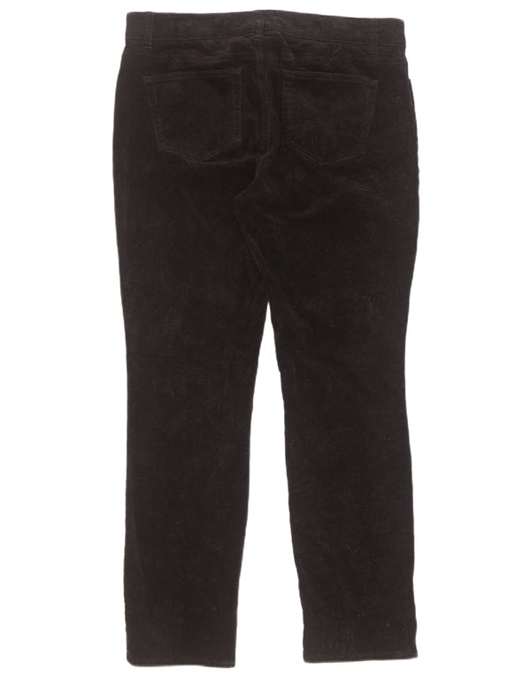 Pantaloni subțiri din catifea pentru femei Chaps US 12 Large W34 L30 Bumbac negru