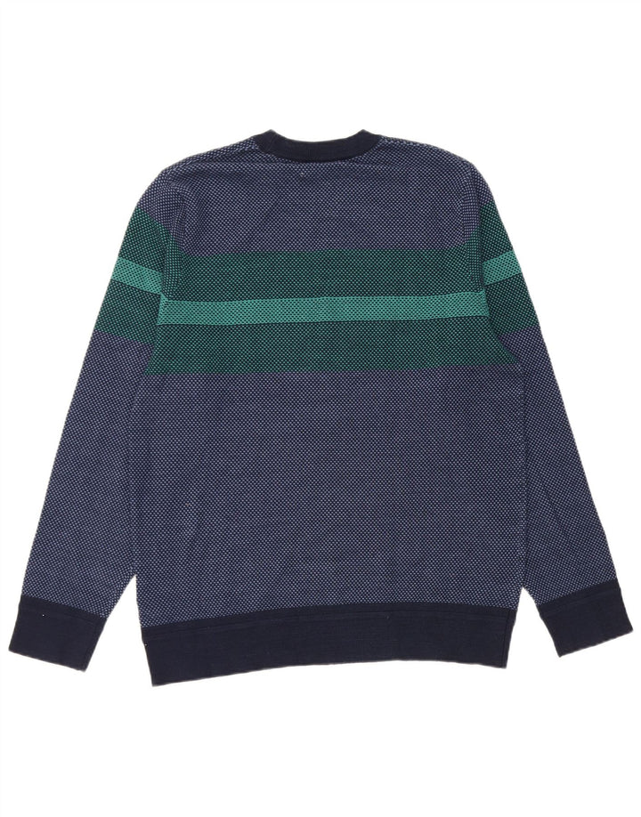 Pulover Marks & Spencer pentru bărbați, cu gât crew, color block, mediu bleumarin