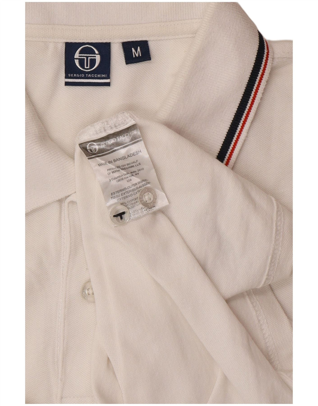SERGIO TACCHINI Tricou Polo Bărbați Bumbac Alb Mediu