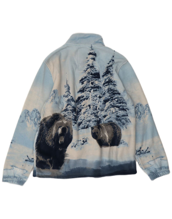 Jachetă pentru bărbați Atlas pentru bărbați cu grafică din lână UK 38 Medium Blue Animal Print