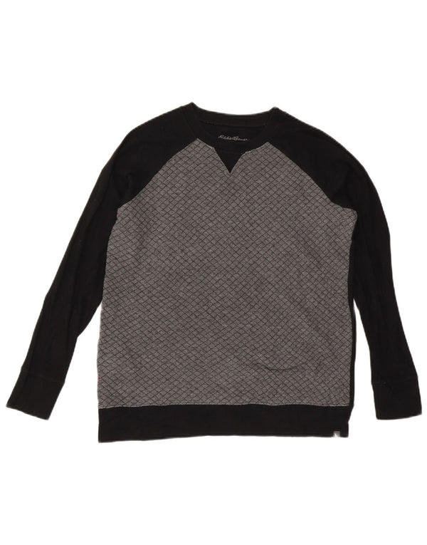 Hanorac pentru femei Eddie Bauer Pulover UK 14 Gri mediu Bumbac color bloc