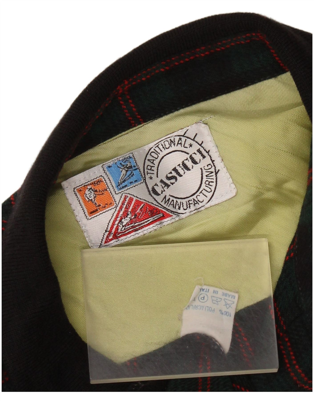 Cămașă de flanel pentru bărbați Casucci, cu carouri verzi mari, poliacrilic