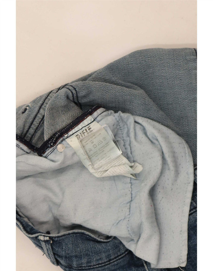 Blugi slim pentru bărbați Rifle Distressed W38 L33 Bumbac albastru