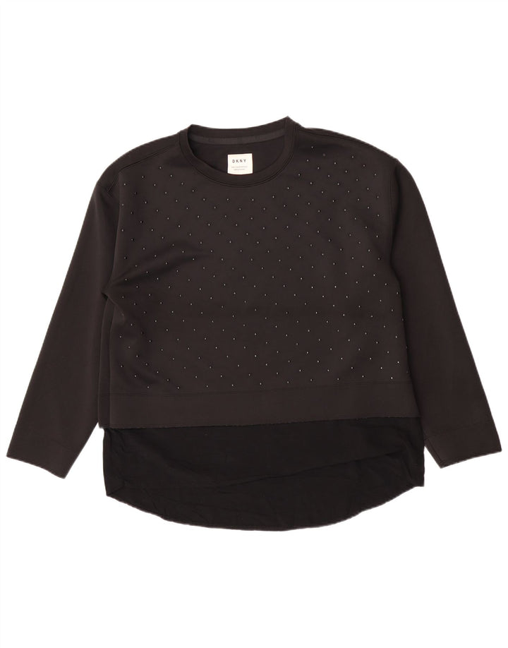 Pulover Dkny pentru femei UK 16 Poliester negru mare