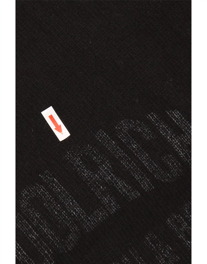 Pulover pentru bărbați Woolrich cu decolteu triplu, XL, lână neagră