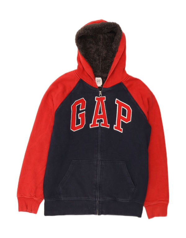 Gap Fete Pulover cu capota cu fermoar grafic 13-14 ani 2XL Bleumarin Bloc de culoare