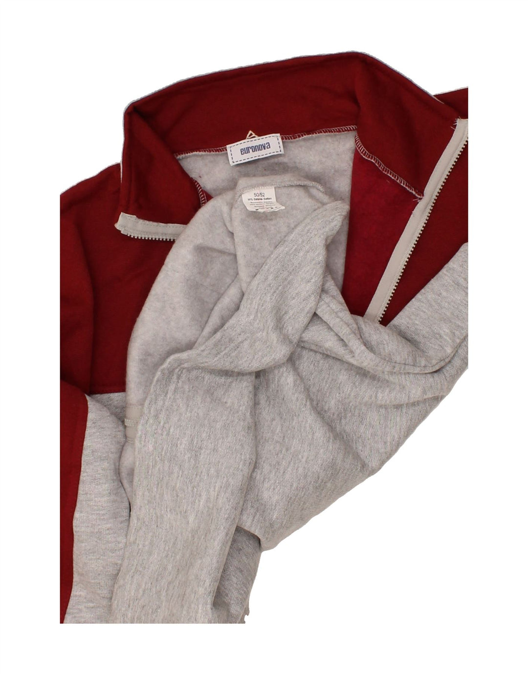 VINTAGE Mens Tracksuit Top Jacket IT 50/52 Medium Grey Colourblock Cotton Vintage Vintage and Second-Hand Vintage from Messina Hembry 