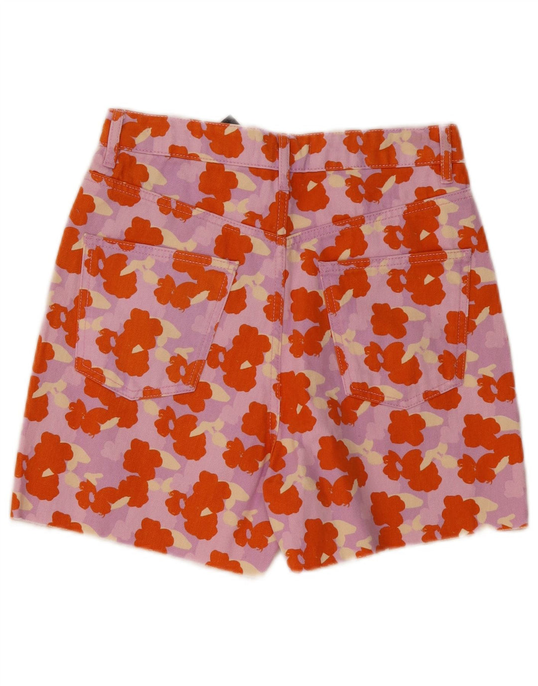 Pantaloni scurți din denim cu talie înaltă ZARA EU 36 Small W26 Multicolor Floral