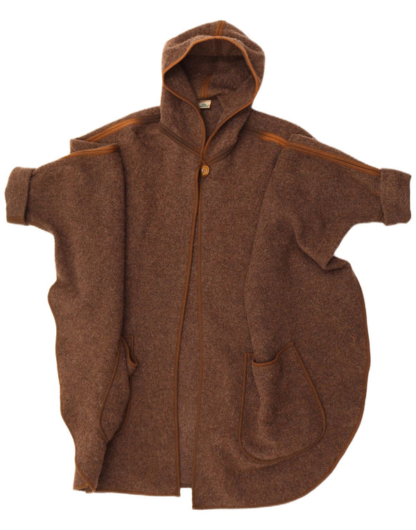 DW-Shop Poncho supradimensionat cu glugă pentru femei, mărime unica maro