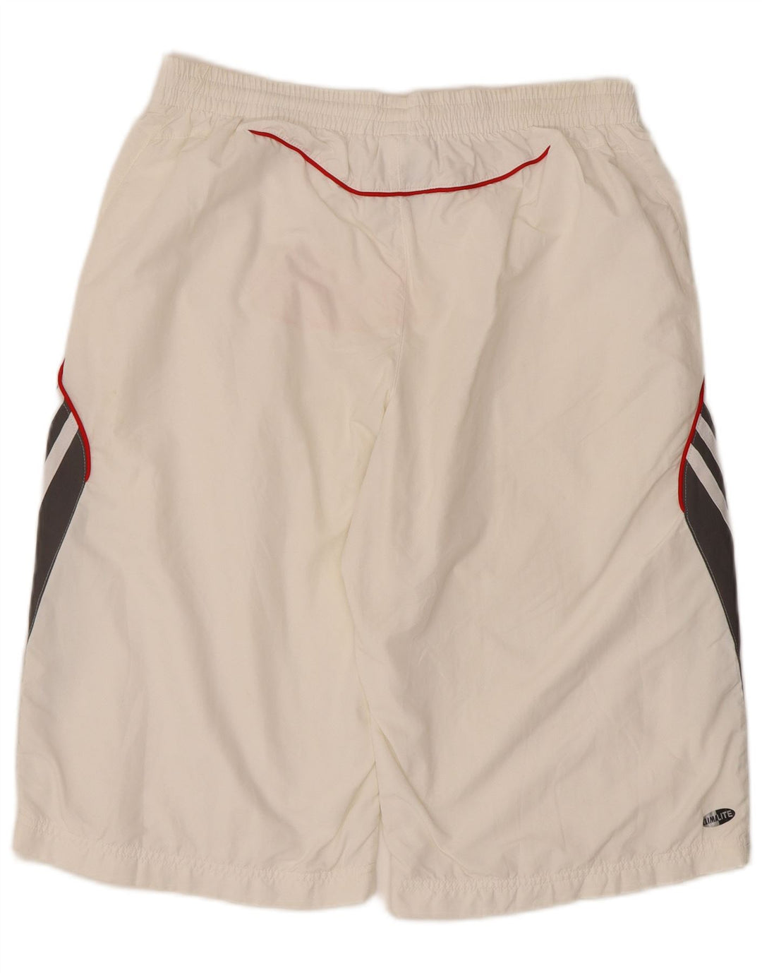 Pantaloni scurți sport pentru bărbați Adidas Climalite, alb mediu, poliester color bloc