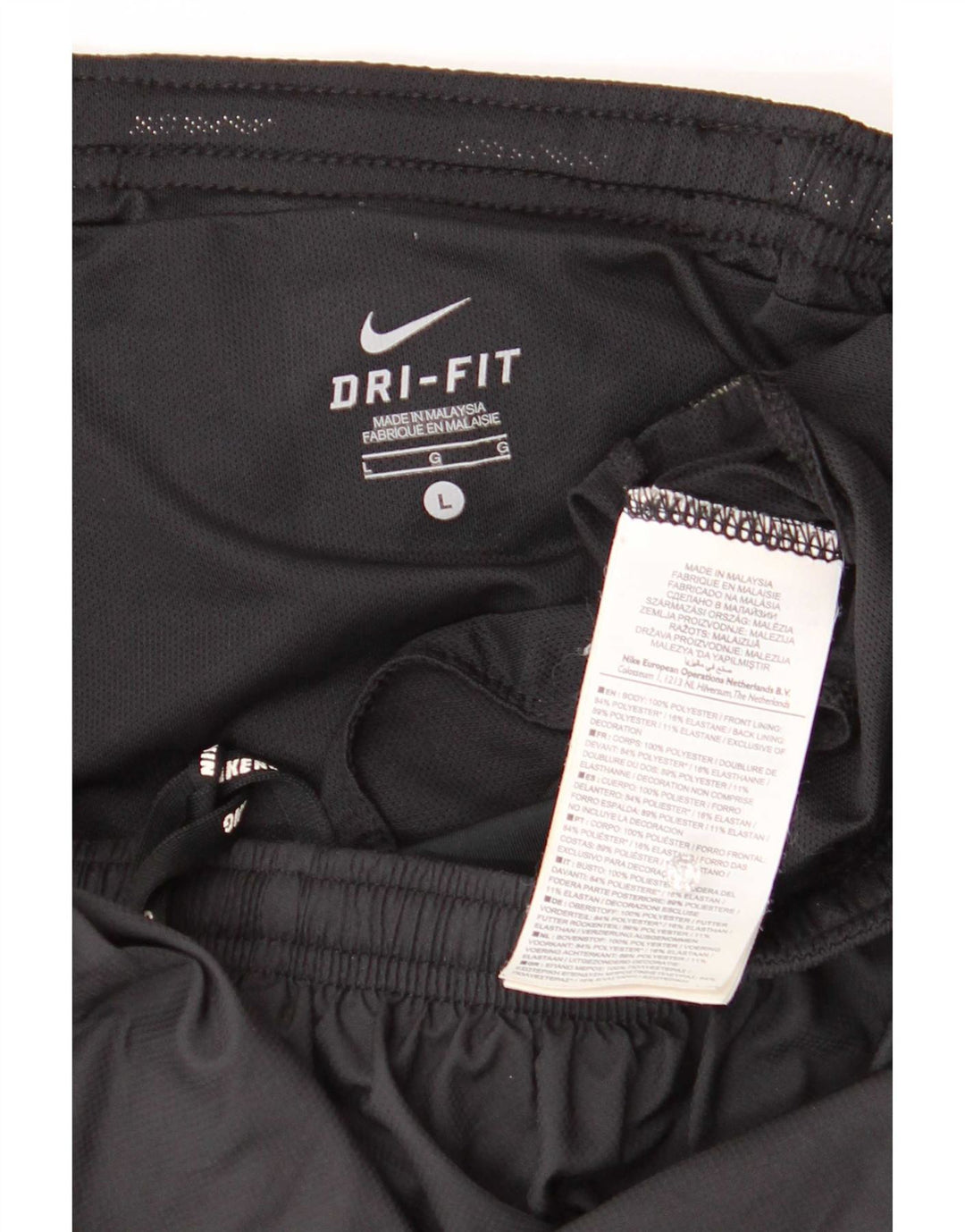 Pantaloni scurți sport Nike Dri Fit pentru femei, mari, negru, poliester