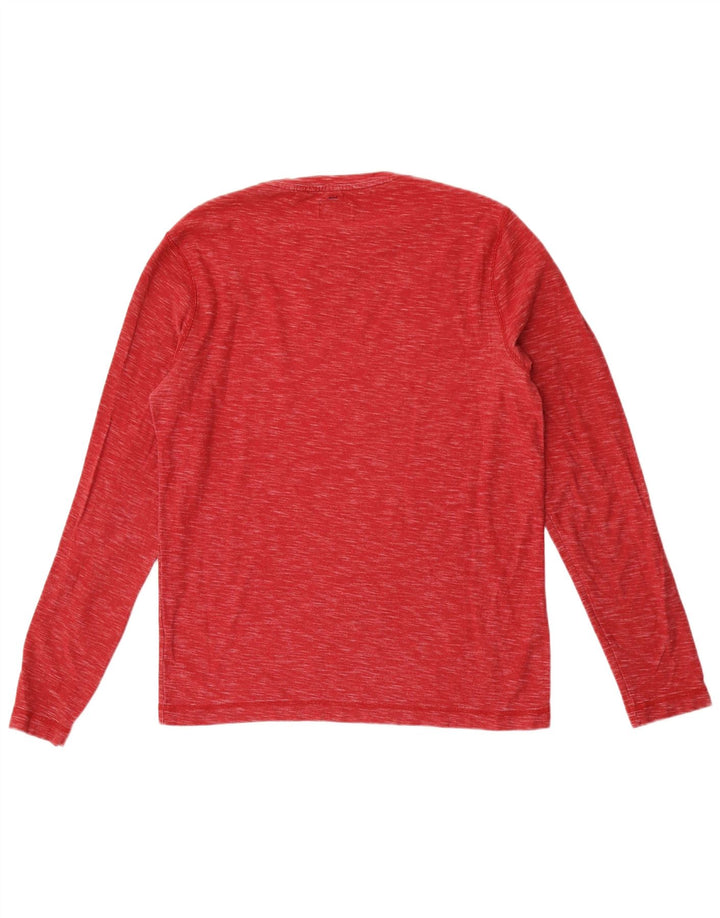 Top pentru bărbați Jack Wills cu mânecă lungă din bumbac roșu cu pete