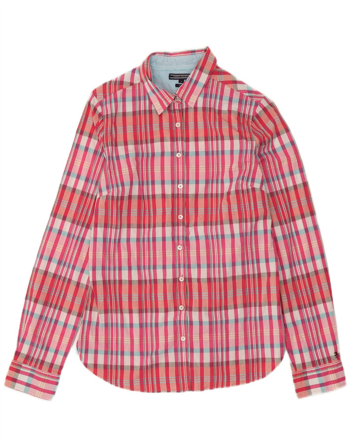 Cămașă pentru femei TOMMY HILFIGER US 8 Medium Pink Check Bumbac