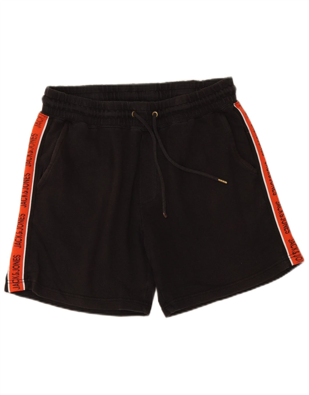 Pantaloni scurți sport grafic JACK & JONES pentru bărbați, bumbac color bloc negru mediu