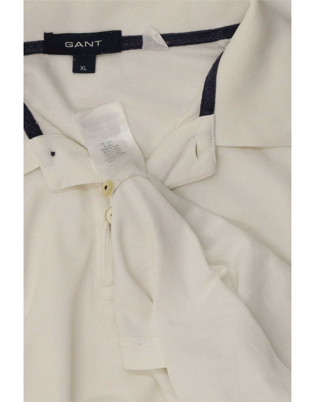 Tricou polo pentru bărbați Gant, bumbac alb XL