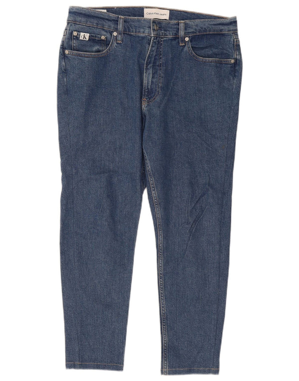 Calvin Klein Blugi pentru bărbați cropped W32 L25 Bumbac albastru