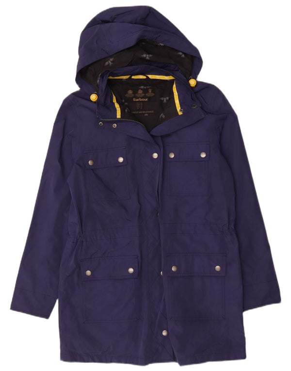 Jachetă de vânt cu glugă Barbour pentru femei UK 12 Medium Bleumarin