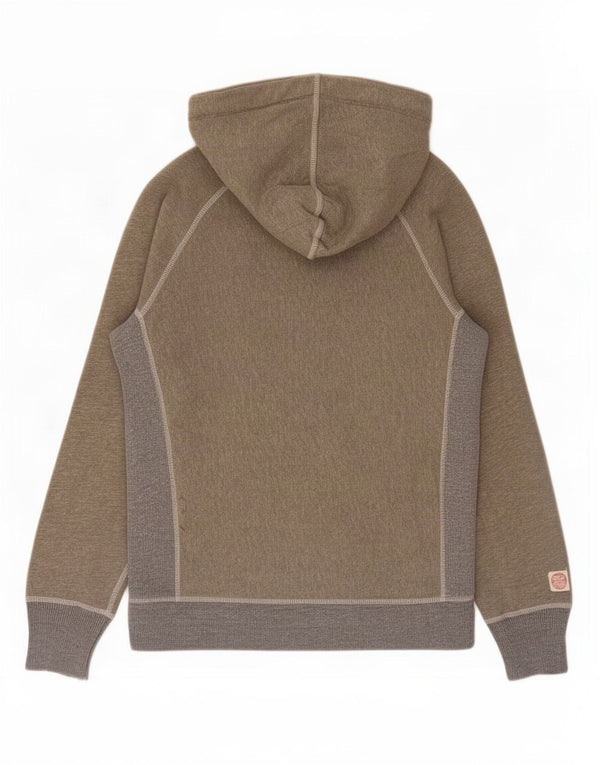 Superdry Mens Zip Hoodie Sweater Large Grey Colourblock Cotton