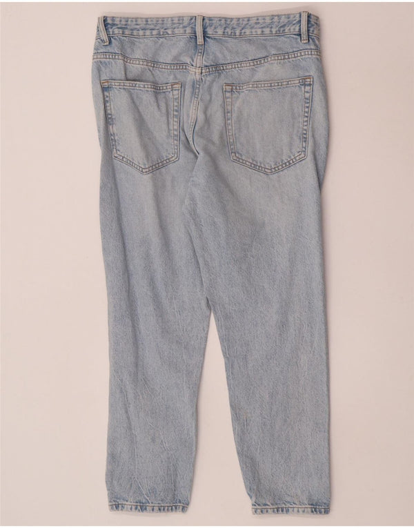 Blugi conici tăiați pentru bărbați Zara EU 44 Large W34 L26 Blue Bumbac