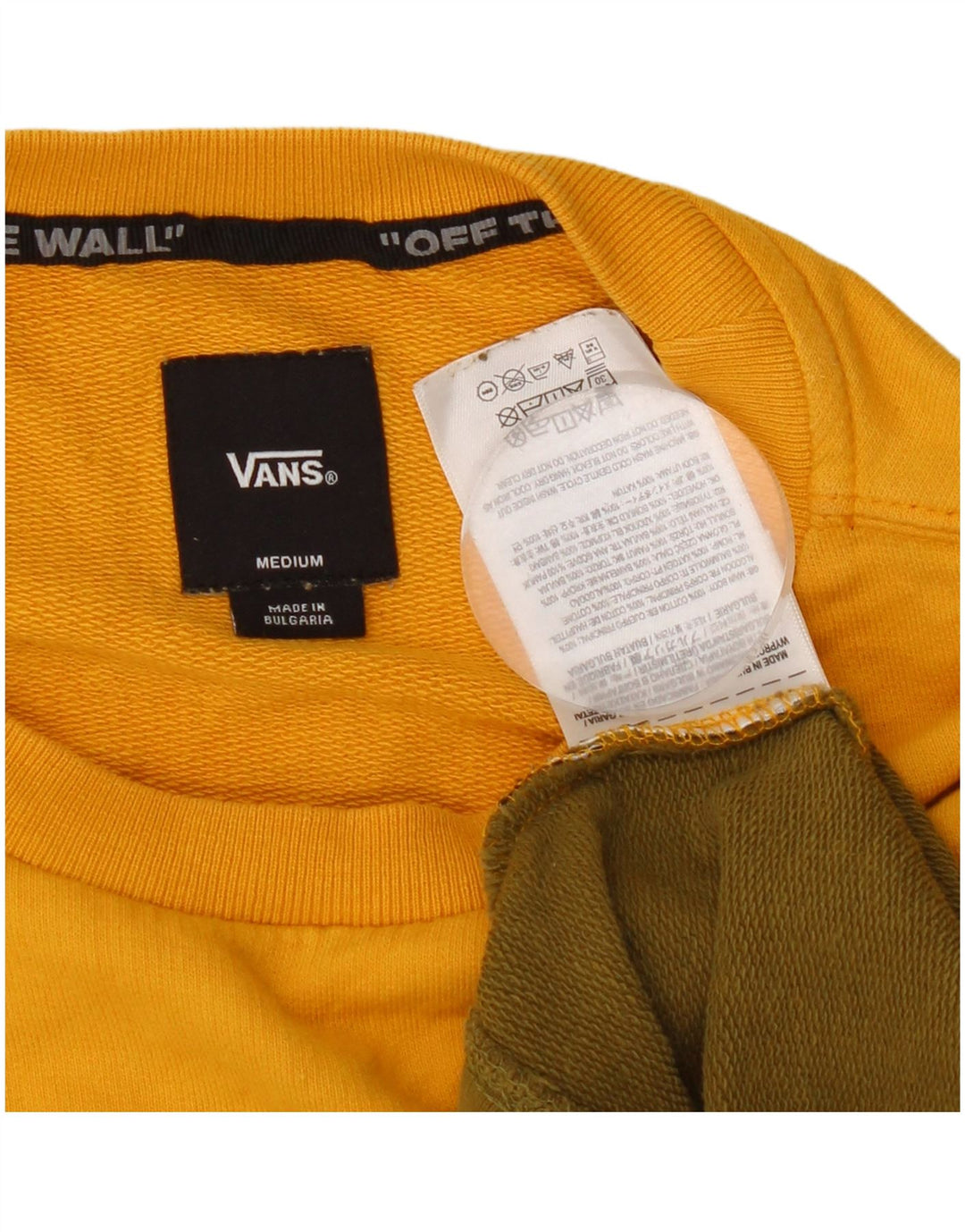 Hanorac grafic pentru bărbați Vans Pulover, galben mediu, bumbac color bloc