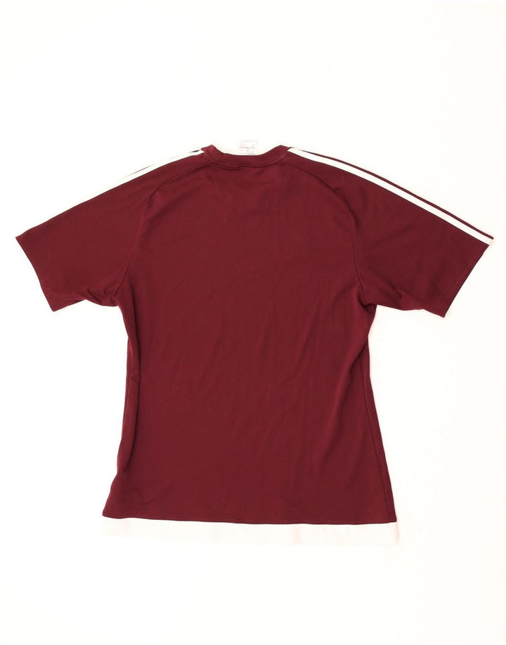 Tricou Adidas Climalite pentru bărbați Top Medium Maroon Poliester