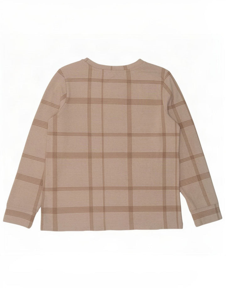 Top pentru femei Marks & Spencer cu mânecă lungă UK 12 Medium Off White Check