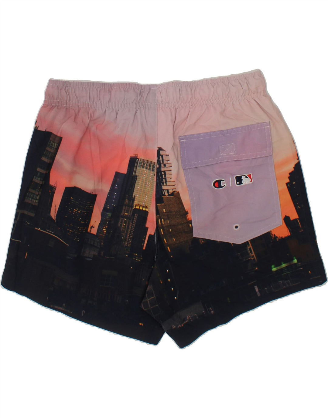 CHAMPION Mens Graphic Swimming Shorts XS  Multicoloured Colourblock Vintage Champion and Second-Hand Champion from Messina Hembry 