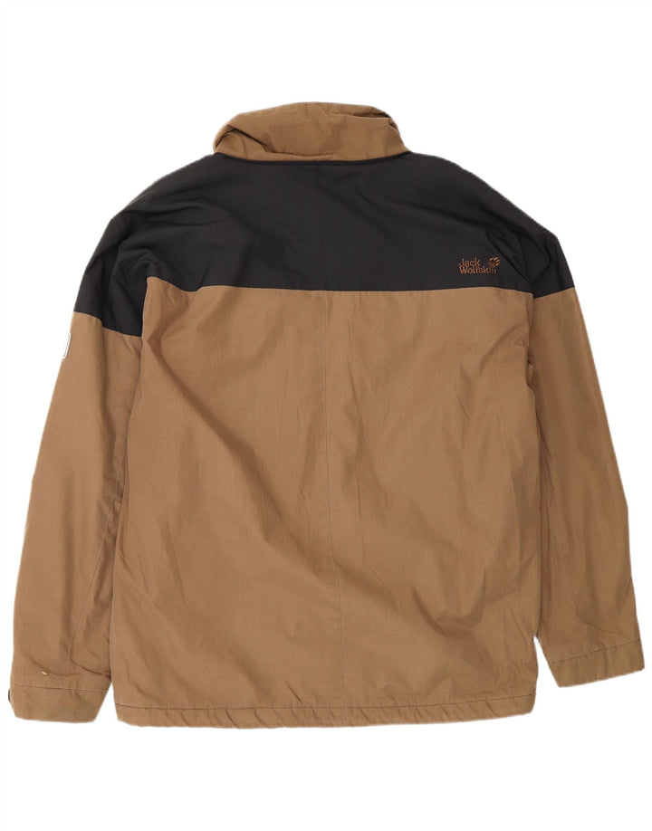 JACK WOLFSKIN Jachetă de vânt pentru bărbați UK 38 Maro mediu Colorblock