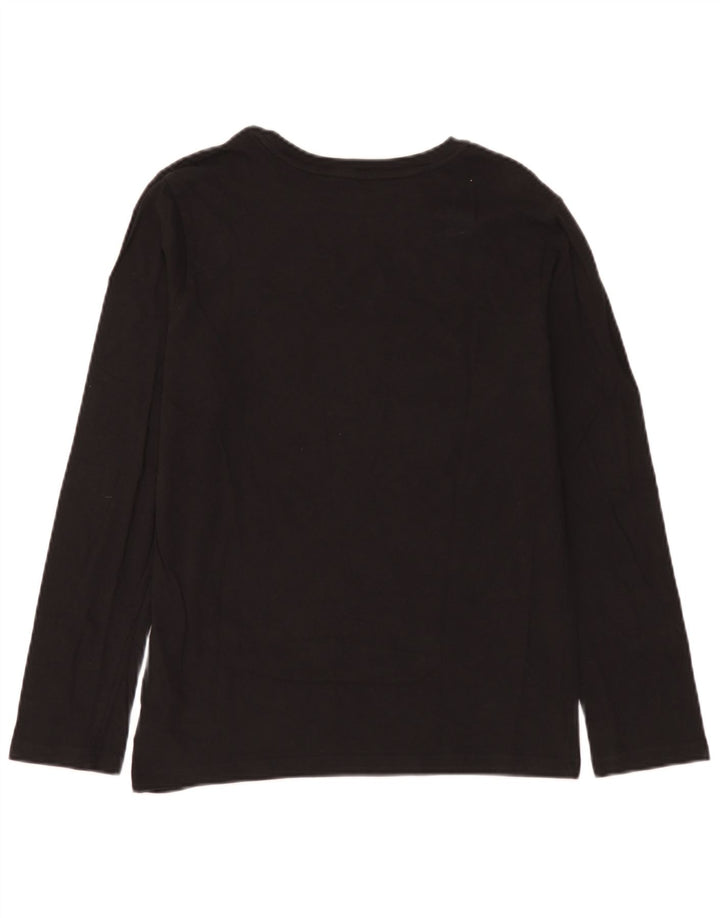 Top pentru băieți Tommy Hilfiger cu mânecă lungă 14-15 ani, bumbac negru
