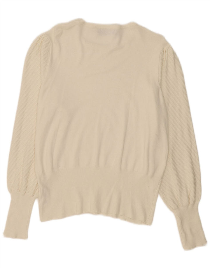 Pulover pentru femei Marks & Spencer cu gâtul cu barca UK 14 Medium Off White