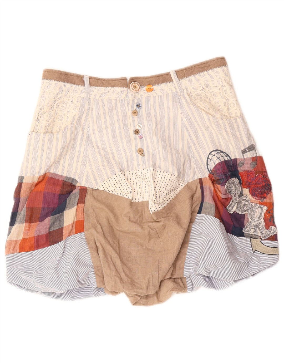 Fusta Bubble pentru femei DESIGUAL EU 36 Small W30 Patchwork multicolor