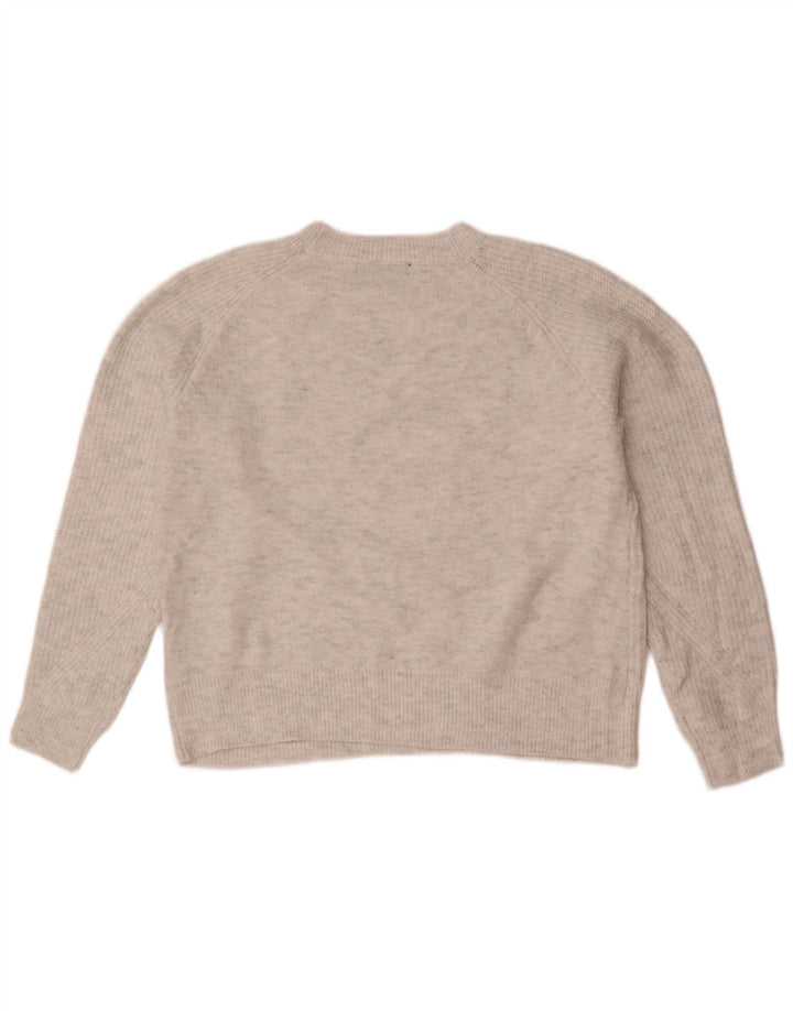 Pulover pentru femei Marks & Spencer cu decolteu rotund UK 14 Medium Gri Acrilic