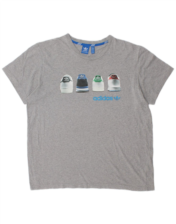 Tricou grafic pentru bărbați ADIDAS Top XL gri