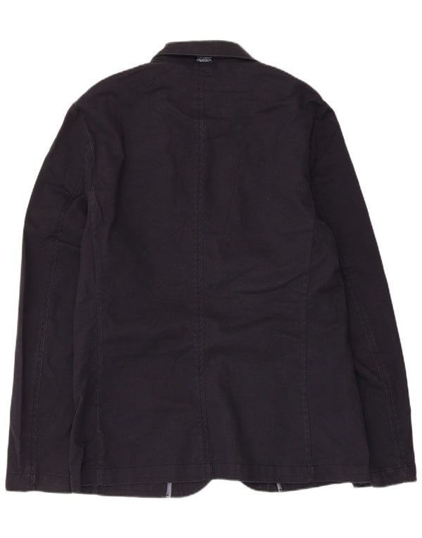 Jachetă Superdry pentru bărbați cu 2 nasturi, UK 40, mare, albastru bleumarin, bumbac