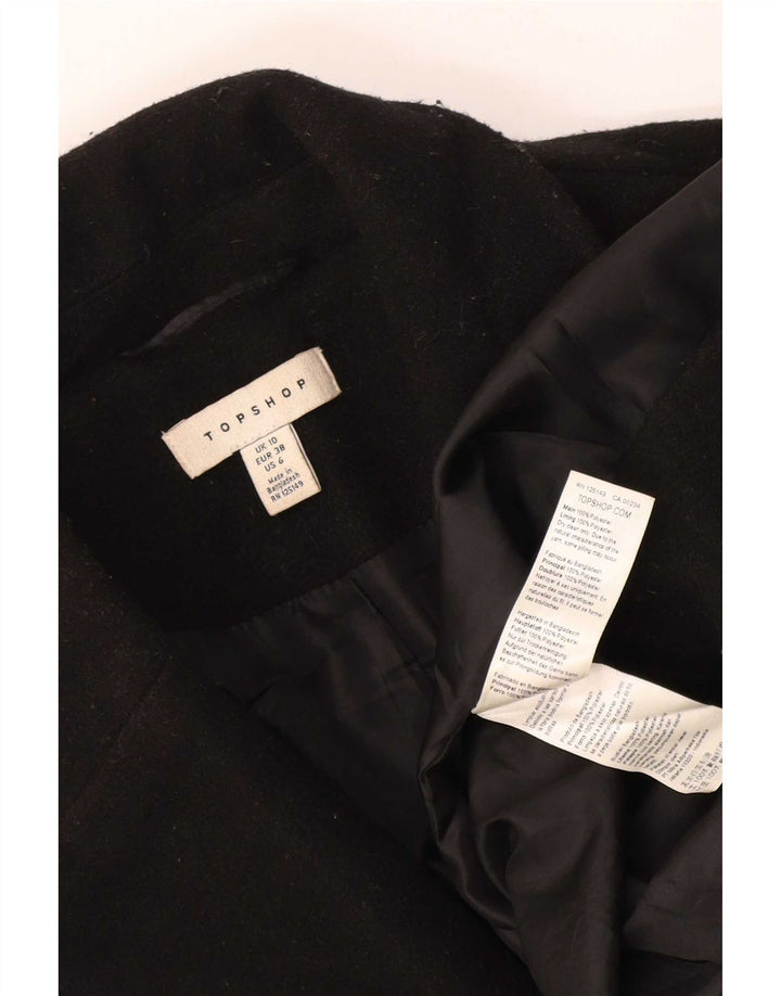 Palton supradimensionat pentru femei Topshop UK 10 Poliester negru mic