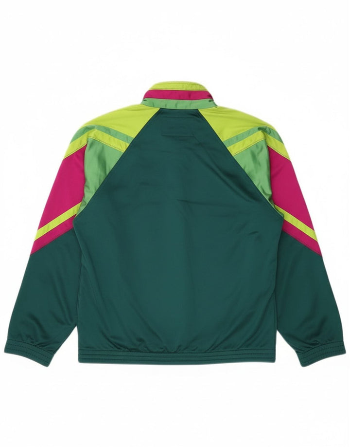 Jachetă de top pentru trening grafic Diadora pentru bărbați UK 38 Medium Green Colorblock