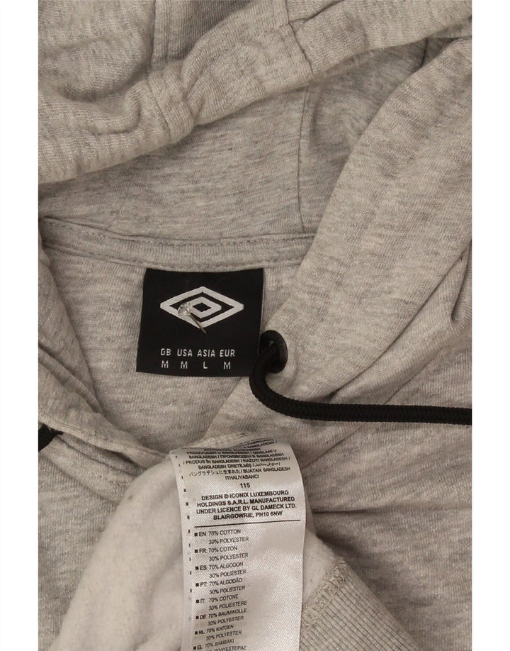 Pulover cu glugă grafic Umbro pentru bărbați, bumbac, gri mediu