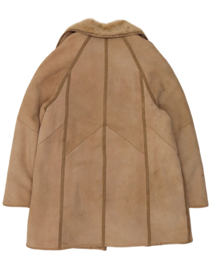 Palton din shearling pentru femei VINTAGE IT 46 mare, bej, din shearling