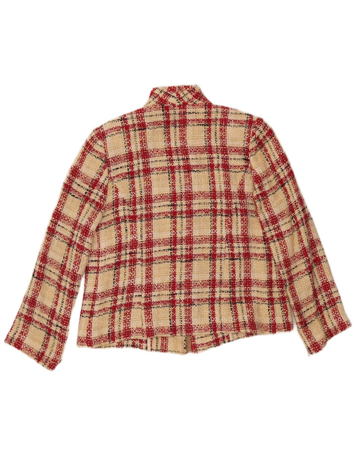Blazer Vintage pentru femei UK 14 Medium Red Check