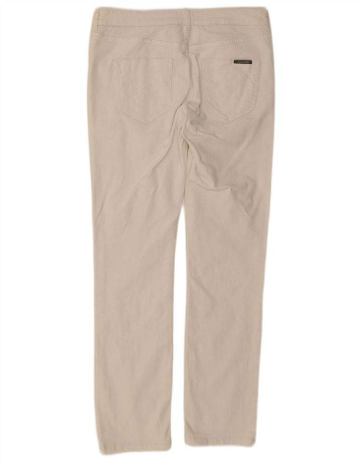 WHITE STUFF Womens Slim Jeans UK 12 Medium W32 L30 White Cotton