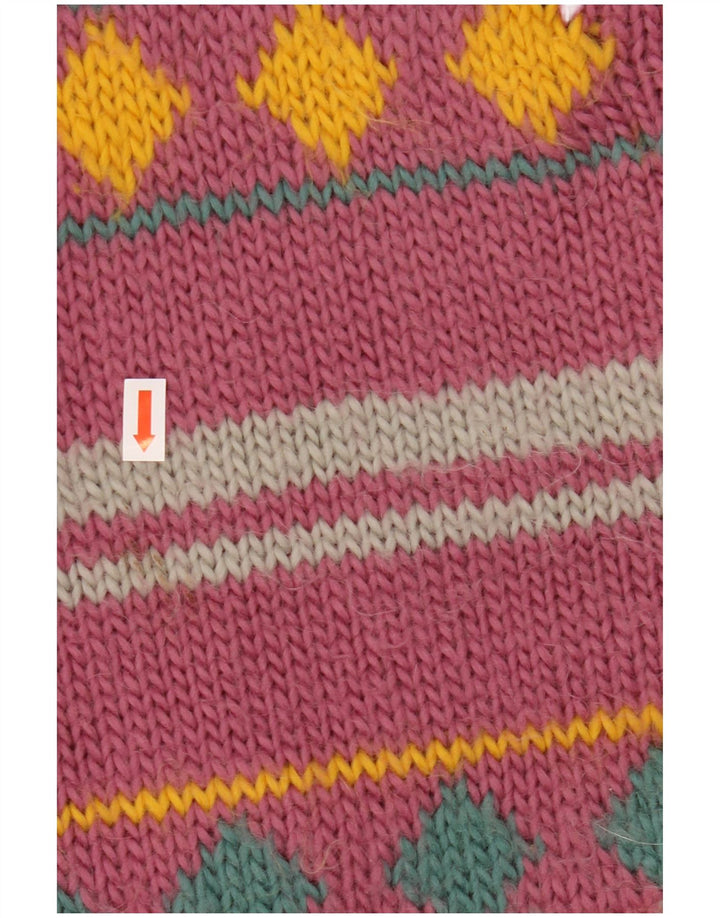 Pulover cardigan VINTAGE pentru femei UK 18 XL Mov cu dungi