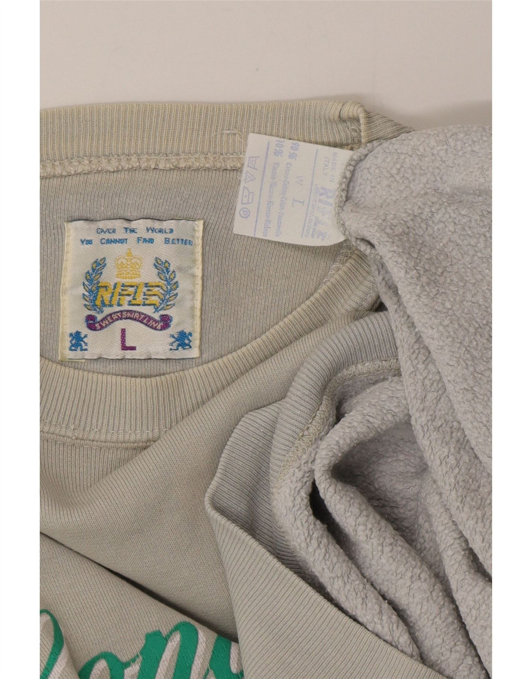 RIFLE Hanorac grafic pentru bărbați Pulover mare bumbac gri