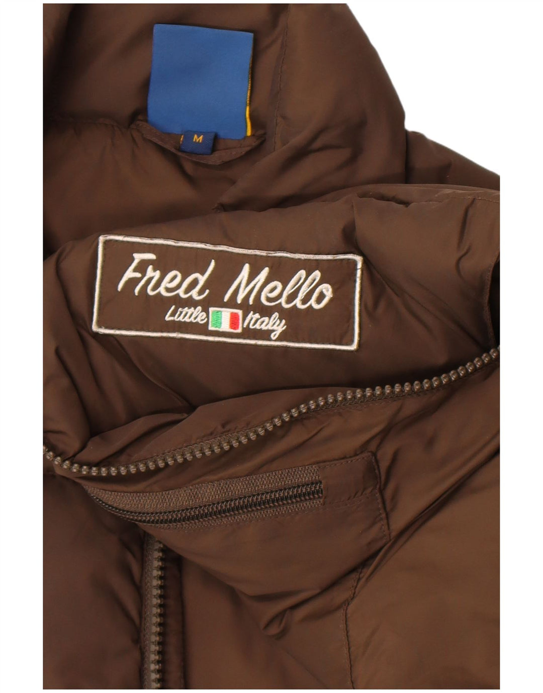 Fred Mello Gilet grafic căptușit pentru bărbați UK 40 Medium Brown Poliamidă