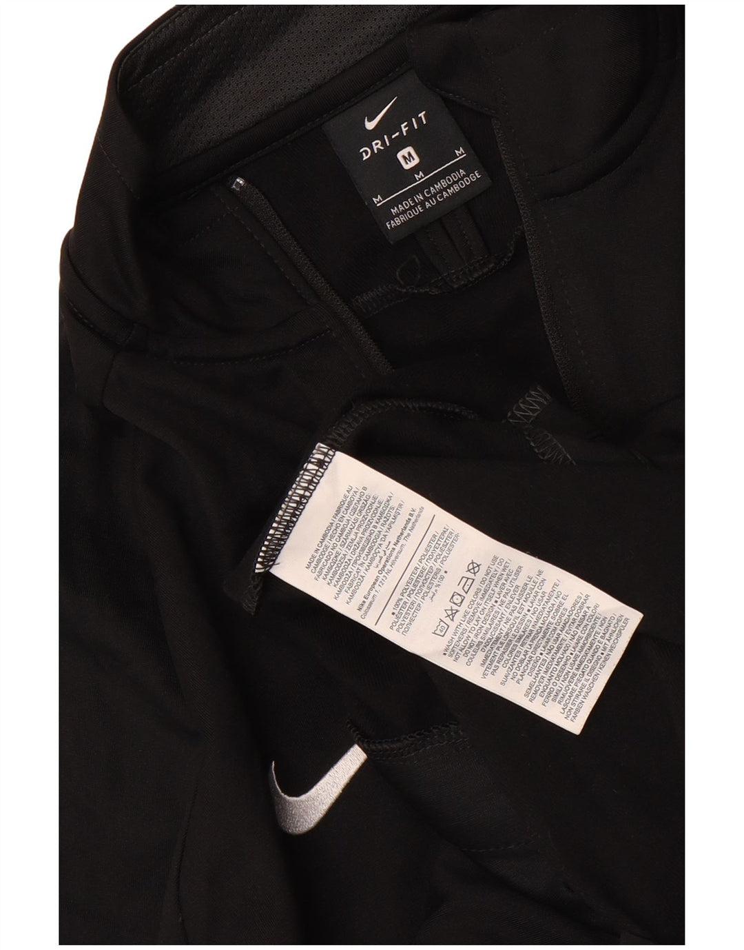Jachetă de trening Nike Dri Fit Graphic pentru bărbați, poliester mediu negru