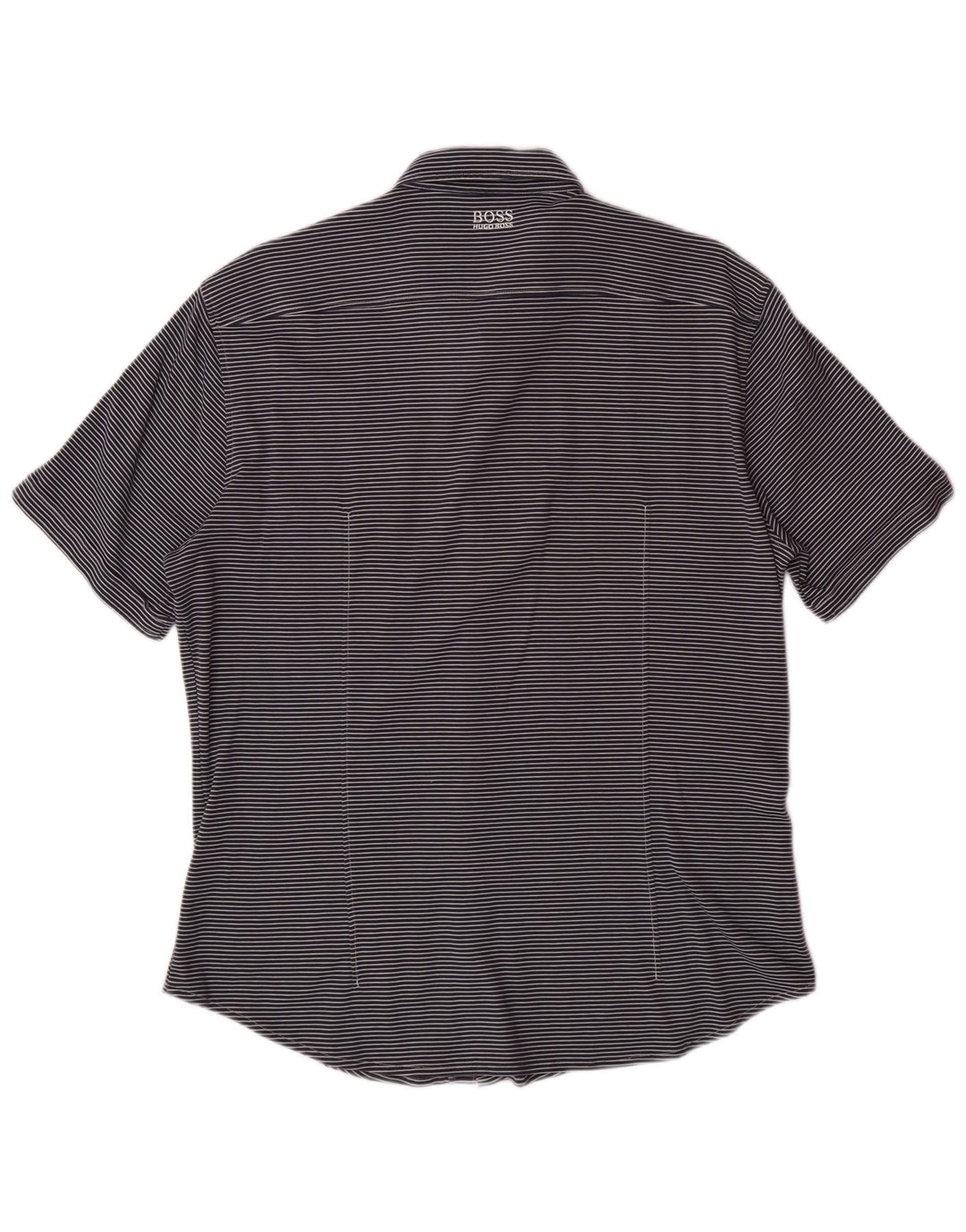 Cămașă cu mânecă scurtă pentru bărbați HUGO BOSS, mare, bleumarin, cu dungi